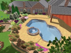 3d backyard pool