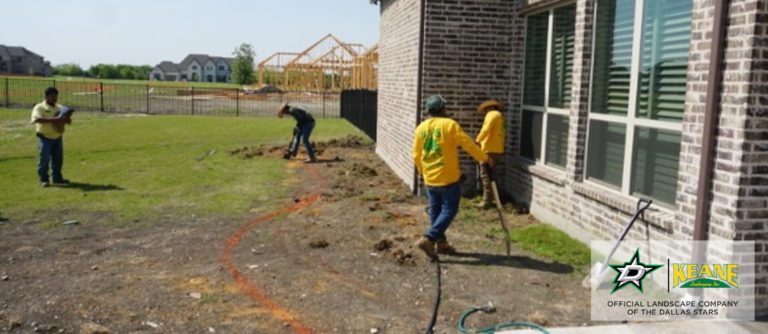 outdoor set up for dallas new home