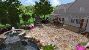 3d masonry outdoor living design for dallas landscape