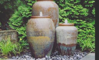 loop bubbling urns installation in dallas