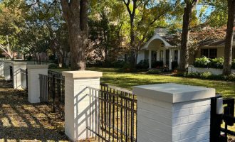 Brick Column and Fence