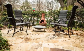 outdoor fireplace in dallas