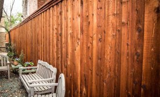 backyard wooden fence