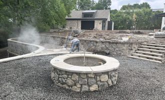 Firepit and retaining wall Dallas