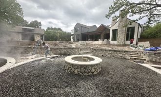 Firepit and retaining wall Dallas