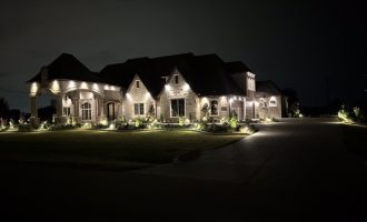 Landscape lighting in Celina