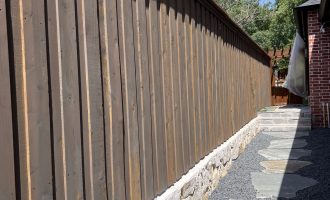 Retaining Wall and Fence