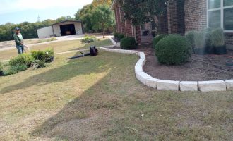 Stonework and boulder edging