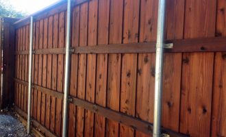 wood fence istallation