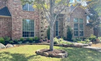 front-yard-boulder-edging-dallas