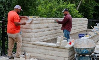 keane landscaping retaining wall construction work