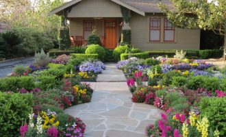 flagstone overlay and landscaping design and installation