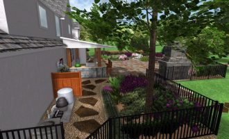 3d landscaping design and iron fence design by professionals in dallas