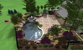 3d landscape design and pool