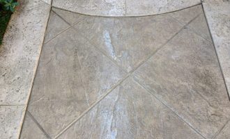 travertine tile ground
